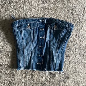Tube denim top. Runs tight for medium